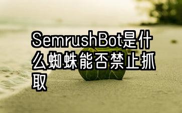 SemrushBot是什么蜘蛛能否禁止抓取