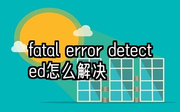 fatal error detected怎么解决