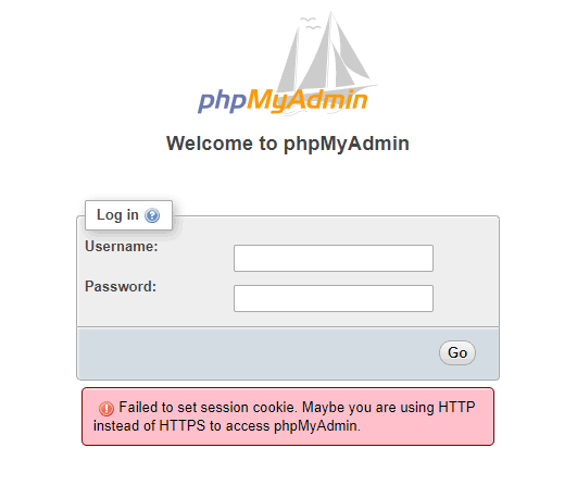 Failed to set session cookie. Maybe you are using HTTP instead of HTTPS to access phpMyAdmin.png